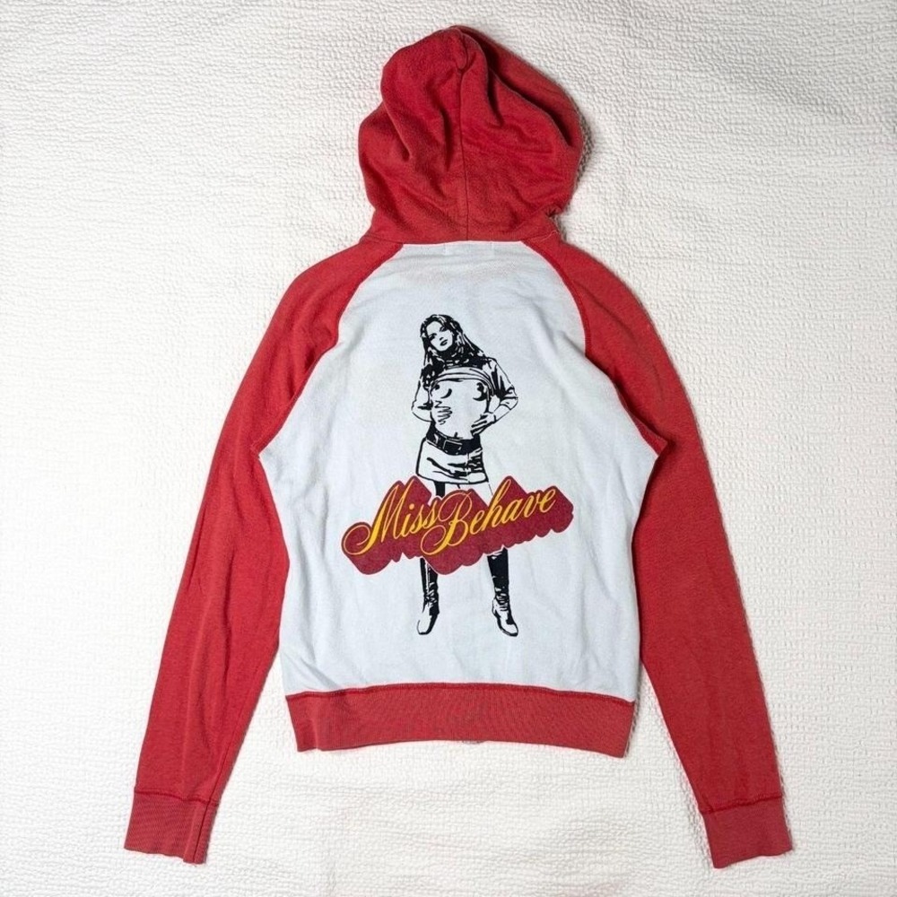 Hysteric Glamour "miss behave" graphic zip up hoodie